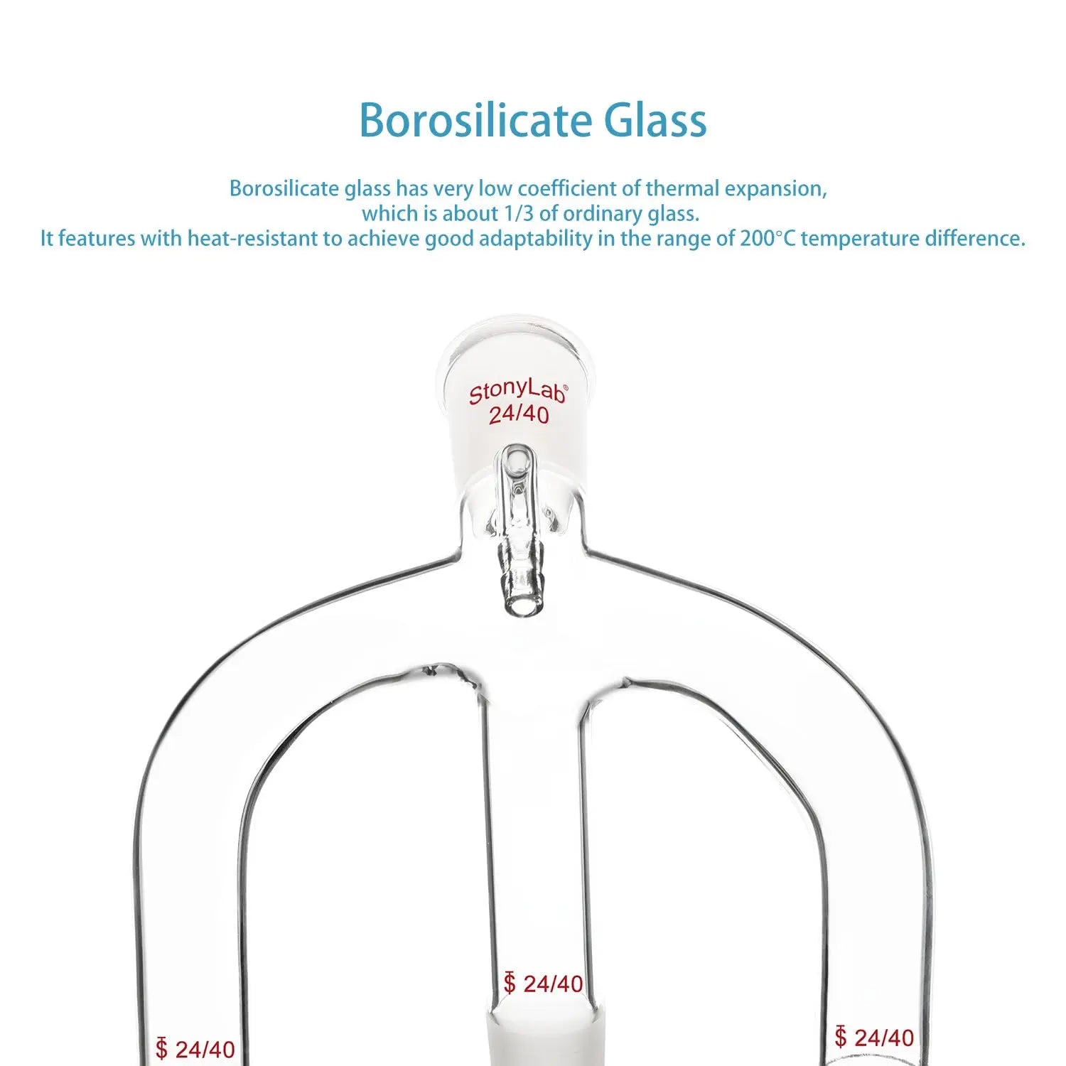 Side view and dimensional layout of the durable StonyLab Vacuum Receiving Adapter