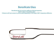 Side view and dimensional layout of the durable StonyLab Glass Weighing
