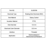 StonyLab Glassy Carbon Rotating Disk Electrode (RDE) heavy duty chemical processing configuration