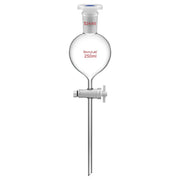 Comprehensive product view and setup components for StonyLab Globe Shaped Separatory Funnel with 24