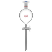 Comprehensive product view and setup components for StonyLab Globe Shaped Separatory Funnel with 24