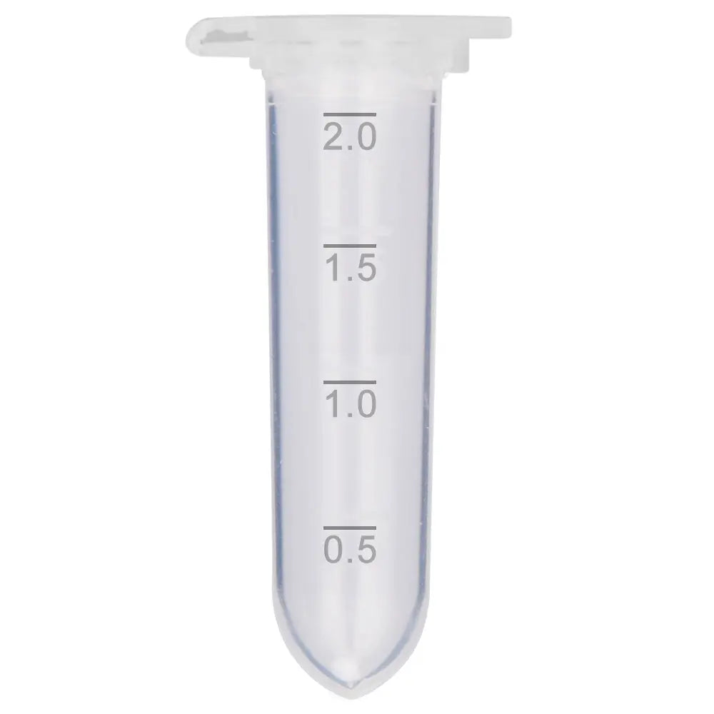Graduated Clear Plastic Micro Centrifuge Tubes with Snap Cap (2 ml, 200 Packs) - StonyLab Tubes & Vials 2-ml