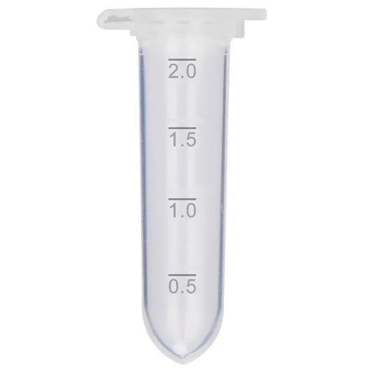 Graduated Clear Plastic Micro Centrifuge Tubes with Snap Cap (2 ml, 200 Packs) - StonyLab Tubes & Vials 2-ml
