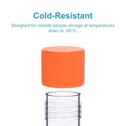1.8 ml polypropylene cryogenic vials for laboratory sample aliquoting, storage and transport with leak-resistant screw caps, 500-pack StonyLab