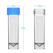 Close-up view showing the precise design and material of StonyLab Graduated Cryogenic Vials