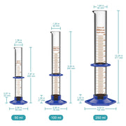 Close-up view showing the precise design and material of StonyLab Graduated Cylinder with Bath