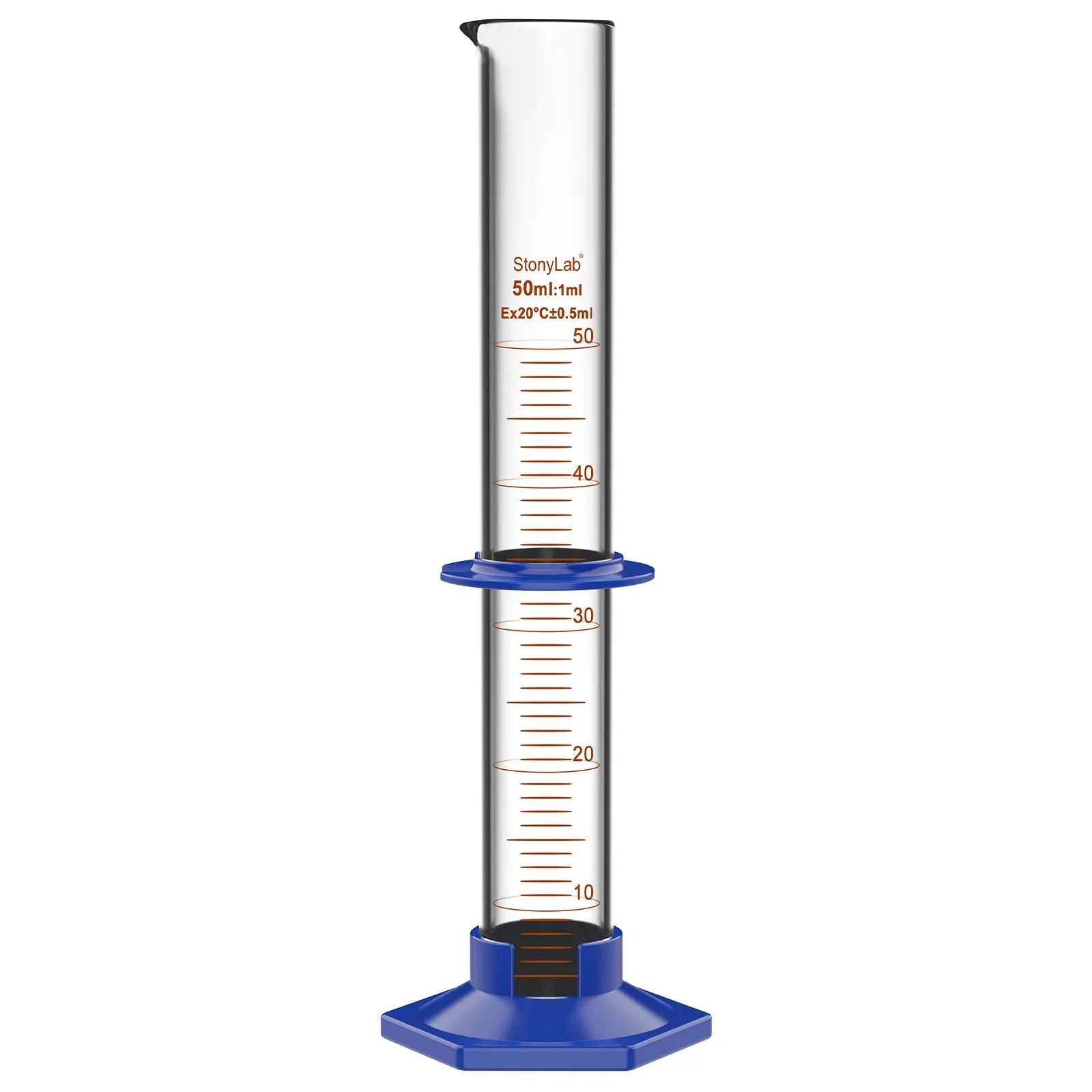 Comprehensive product view and setup components for StonyLab Graduated Cylinder with Bath