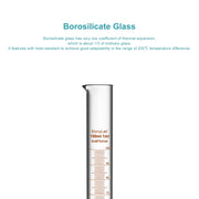 Side view and dimensional layout of the durable StonyLab Graduated Cylinder with Bath