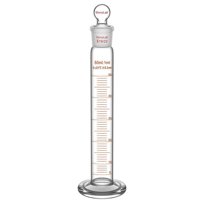Graduated Cylinder with Glass Stopper, 50-250 ml Cylinders 50 ml