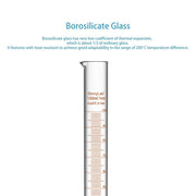 Side view and dimensional layout of the durable StonyLab Graduated Cylinder with Hexagonal Base