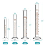 Close-up view showing the precise design and material of StonyLab Graduated Cylinder