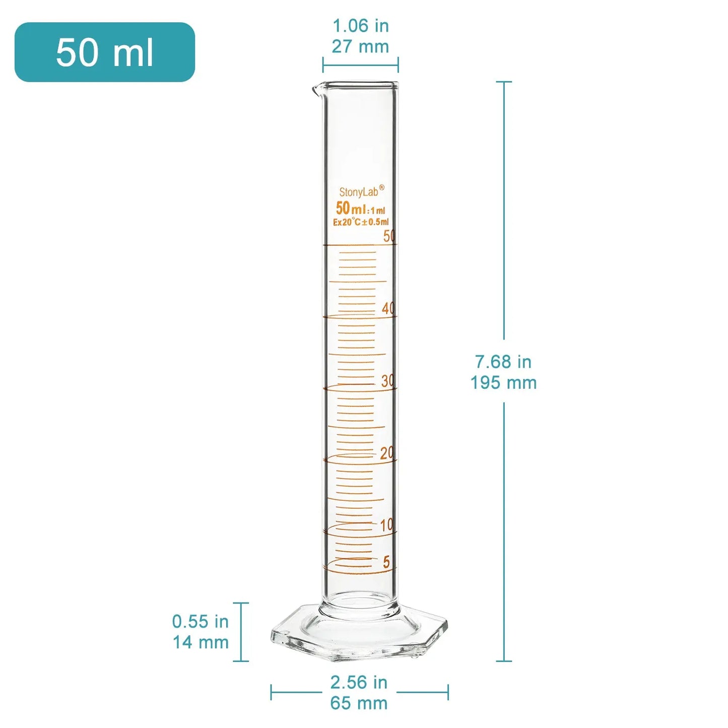 Graduated Cylinder, 10-250ml Cylinders