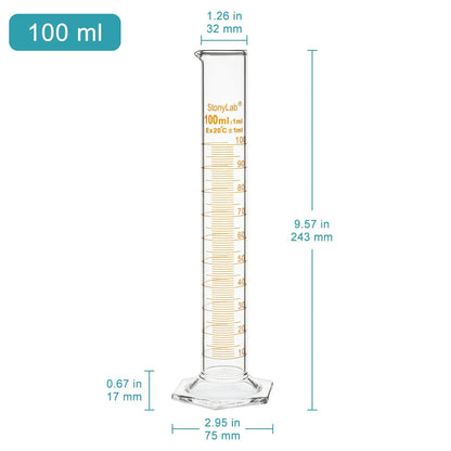 Graduated Cylinder, 10-250ml Cylinders