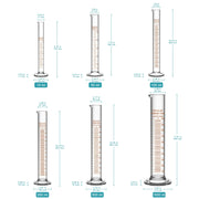 Laboratory graduated cylinder Class A accuracy borosilicate glass measuring cylinder with clear graduation scale for chemical experiments and liquid measurement StonyLab