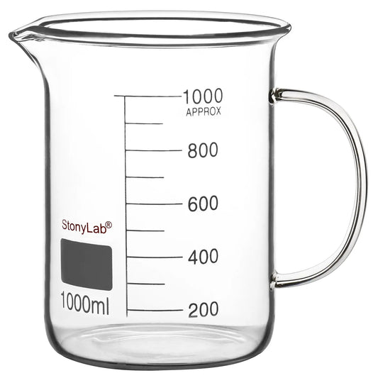 Graduated Glass Beaker with Handle, 100-1000 ml Beaker-Glass