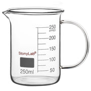 Comprehensive product view and setup components for StonyLab Graduated Glass Beaker with Handle