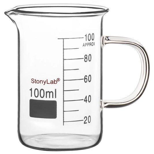 Graduated Glass Beaker with Handle, 100-1000 ml - StonyLab Beakers 100-ml