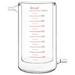 Graduated Jacketed Beaker, Double-Layer Reaction Beaker [200-1000ml] Beaker-Jacketed