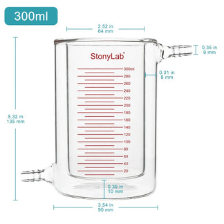 Jacketed Glass Beaker Borosilicate Heating Cooling Lab | StonyLab