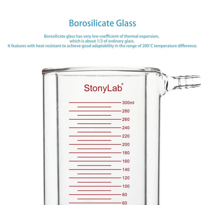 Graduated Jacketed Beaker, Double-Layer Reaction Beaker Jacketed Beaker