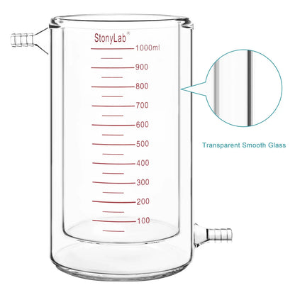 Graduated Jacketed Beaker, Double-Layer Reaction Beaker Beakers