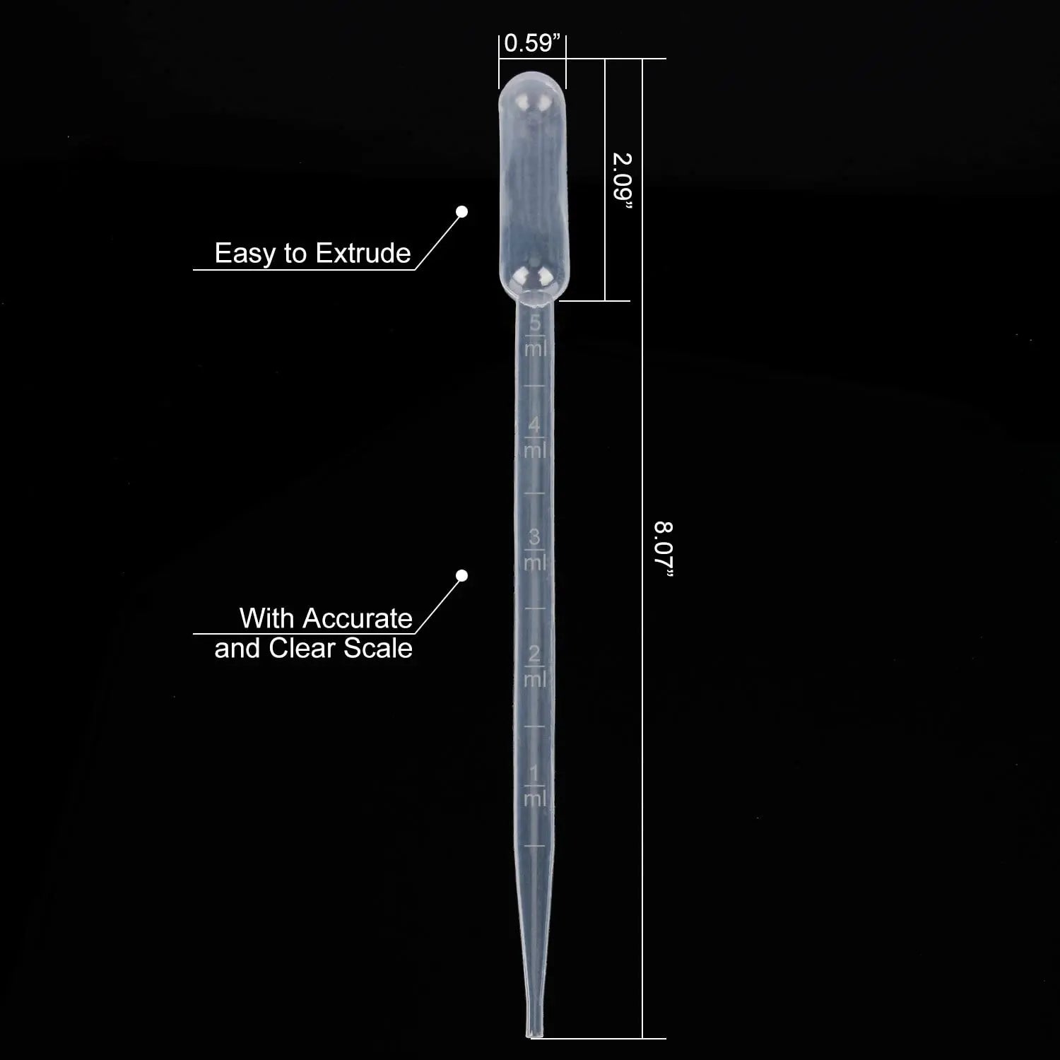 Detailed structural assembly component for StonyLab Graduated Plastic Pipette Droppers