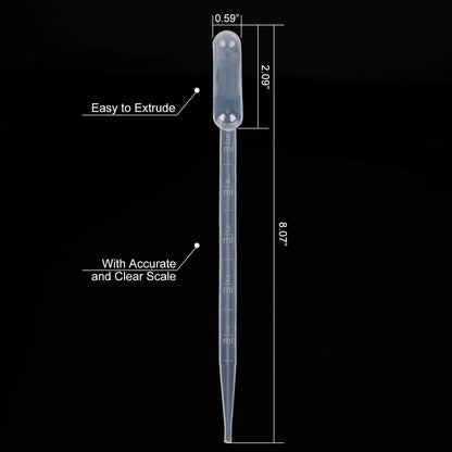 Graduated Plastic Pipette Droppers, 100 Pack Pipettes & Syringes