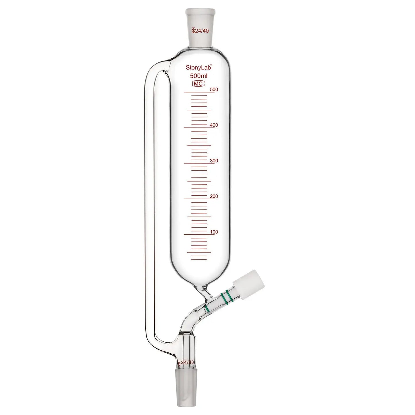 Graduated Pressure Equalizing Addition Funnel, 24/40 Joint,50/100/500 ml Funnels-Pressure Equalizing Addition 500 ml