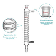 Graham Condenser, 14/20 Joint, 100-200 mm Condensers-Graham Condensers