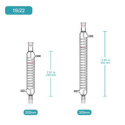 Graham Condenser, 200-500 mm Length, 14/20, 19/22, 24/40 Joint Sizes Condensers-Graham Condensers