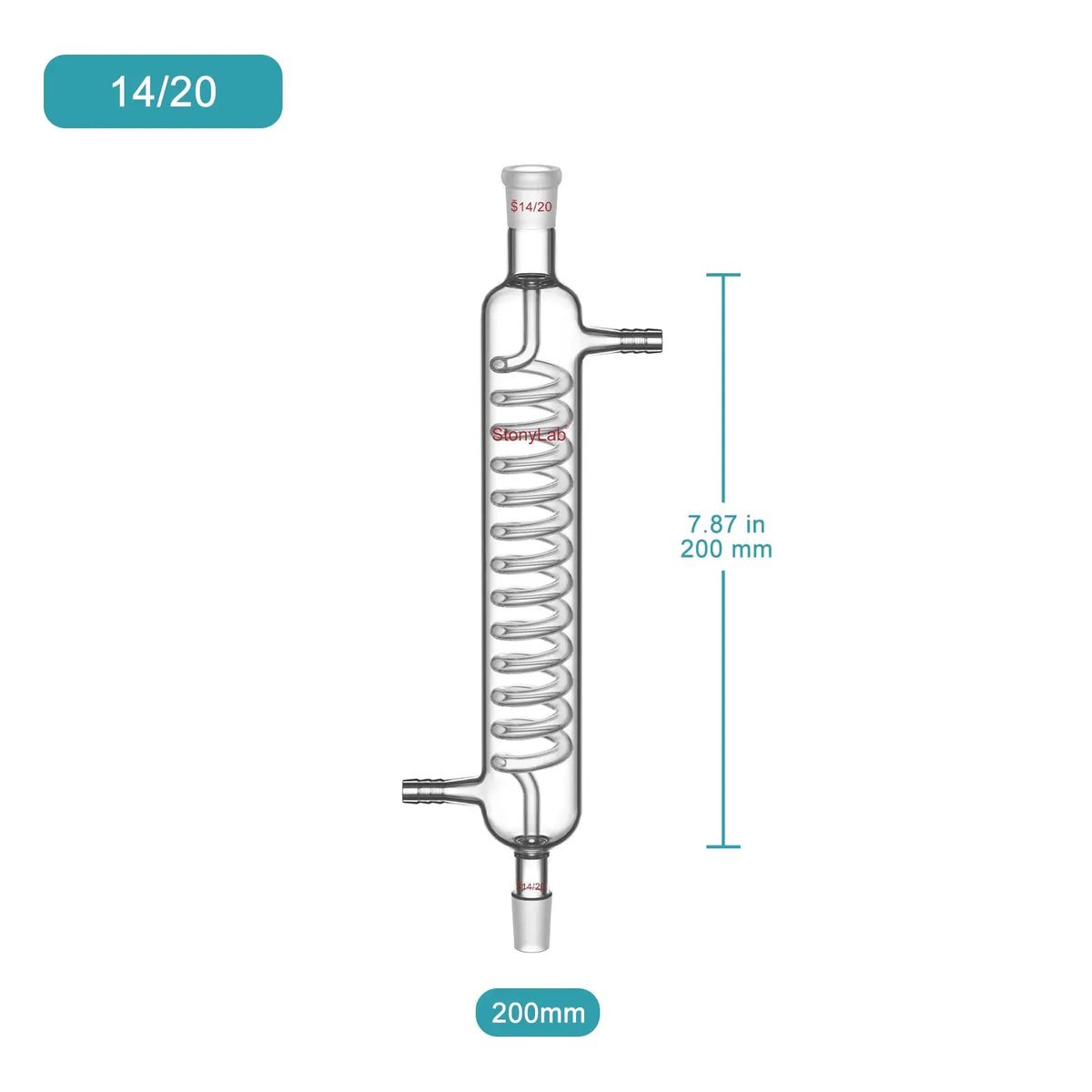Graham Condenser, 200-500 mm Length, 14/20, 19/22, 24/40 Joint Sizes Condensers-Graham Condensers