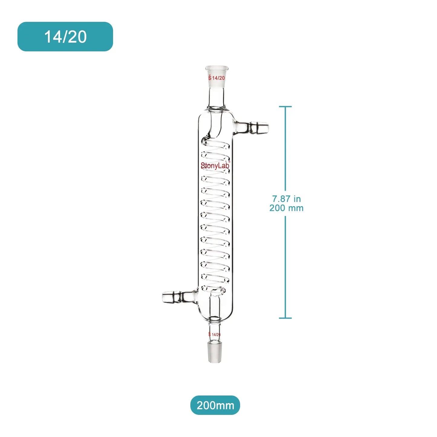 Graham Condenser, 200-500mm Length, 14/20, 19/22, 24/40 Joint Sizes Condensers-Graham Condensers
