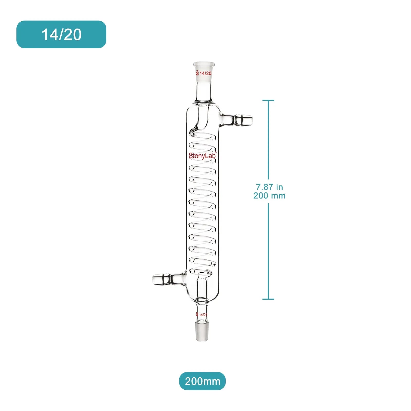 Graham Condenser, 200-500mm Length, 14/20, 19/22, 24/40 Joint Sizes Condensers-Graham Condensers