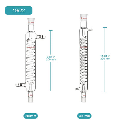 Graham Condenser, 200-500mm Length, 14/20, 19/22, 24/40 Joint Sizes Condensers-Graham Condensers