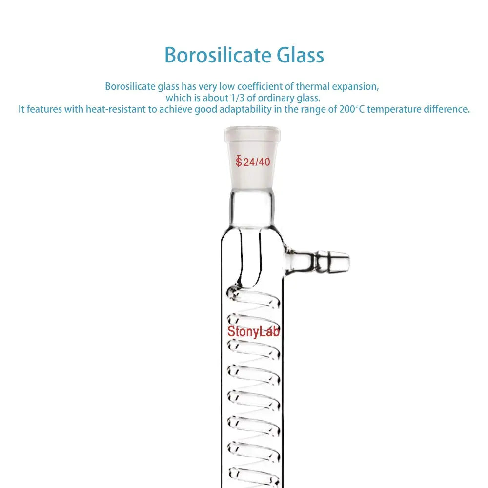 Graham Condenser, 200-500mm Length, 14/20, 19/22, 24/40 Joint Sizes Condensers-Graham Condensers