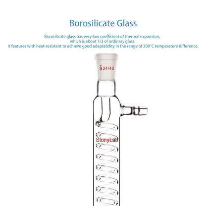 Graham Condenser, 200-500mm Length, 14/20, 19/22, 24/40 Joint Sizes Condensers-Graham Condensers