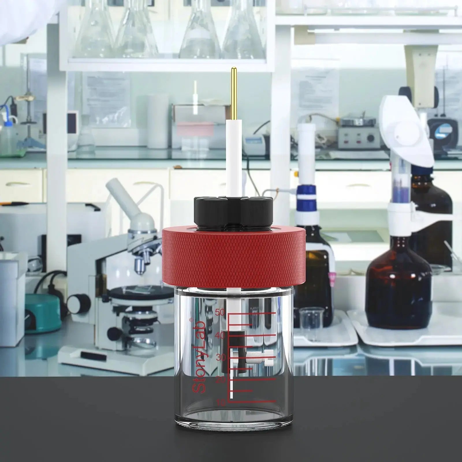 Alternative angle showing underlying build quality of StonyLab Graphite Electrode Holder
