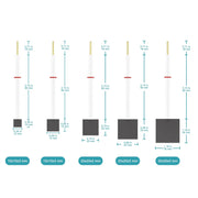 Side view and dimensional layout of the durable StonyLab Graphite Sheet Electrode