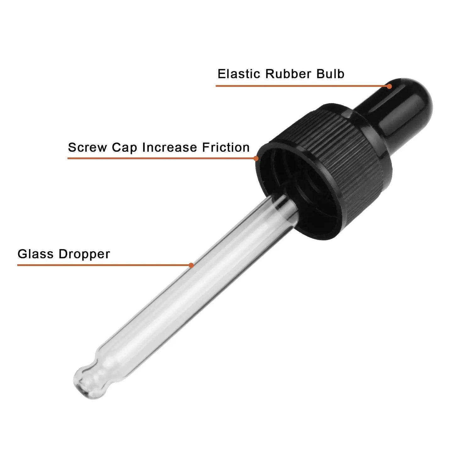 Green Dropper Bottle, Glass Dropper with Inner Plug and Label, 15-120 ml Bottles-Dropper Bottles