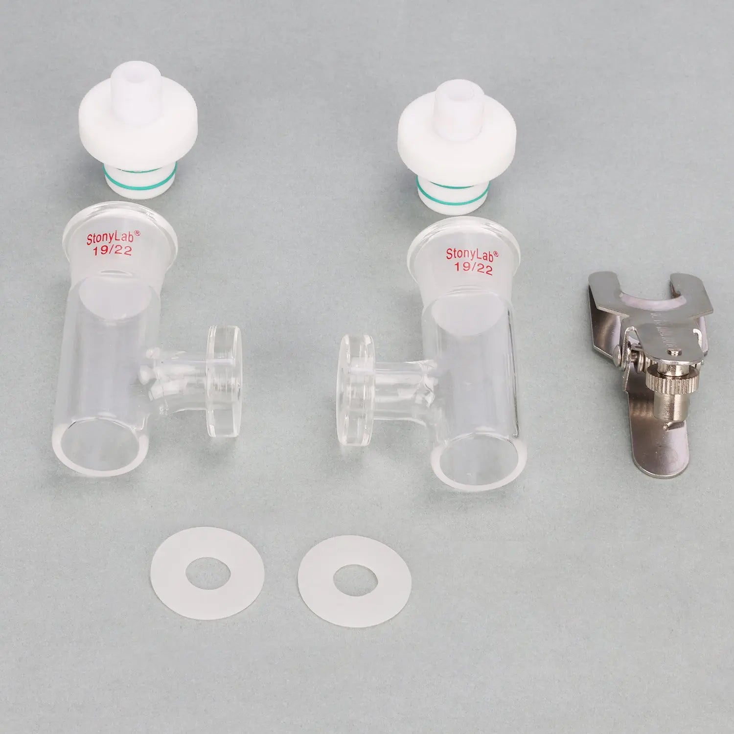 Comprehensive product view and setup components for StonyLab H-Type Electrolytic Cells [5-20 ml]