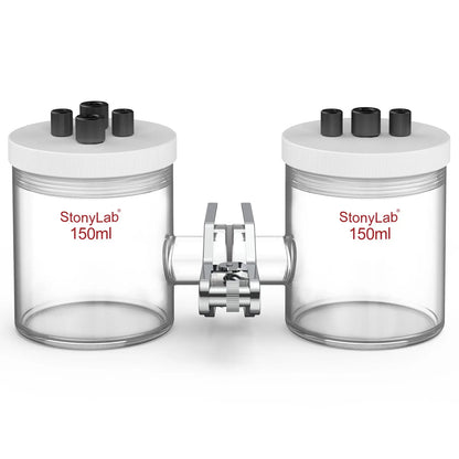 H-Type Electrolytic Cells [50-100 ml] Electrolyzer-H-Type 150 ml