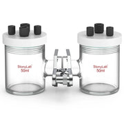 Comprehensive product view and setup components for StonyLab H-Type Electrolytic Cells [50-500 ml]