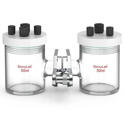 H-Type Electrolytic Cells [50-500 ml] Electrolyzer-H-Type 50 ml