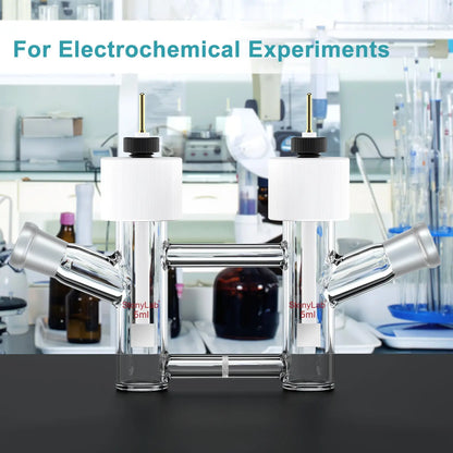 H-Type Electrolytic Cells with Fine Glass Frit Salt Bridg, 14/20 Joints Both Sides [5-15 ml]