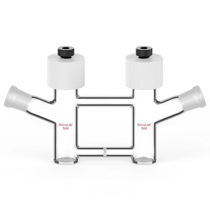 H-Type Electrolytic Cells with Fine Glass Frit Salt Bridg, 14/20 Joints Both Sides [5-15 ml]