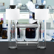 Comprehensive product view and setup components for StonyLab H-Type Electrolytic Cells with Fine Glass Frit Salt Bridge [5-15 ml]