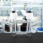 Comprehensive product view and setup components for StonyLab H-Type Electrolytic Cells with Fine Glass Frit Salt Bridge