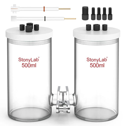 H-Type Electrolytic Cells with Two Electrodes [50-500 ml] Electrolyzer-H-Type
