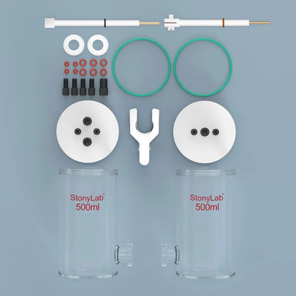 H-Type Electrolytic Cells with Two Electrodes [50-500 ml] Electrolyzer-H-Type