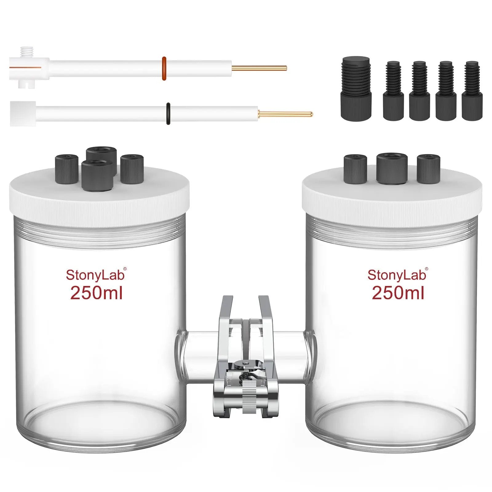 H-Type Electrolytic Cells with Two Electrodes [50-500 ml] Electrolyzer-H-Type